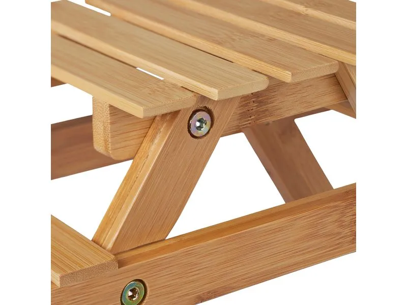 relaxdays Blumentreppe Bambus, 3 Ebenen, Natur relaxdays Blumentreppe Bambus, 3 Ebenen, Natur