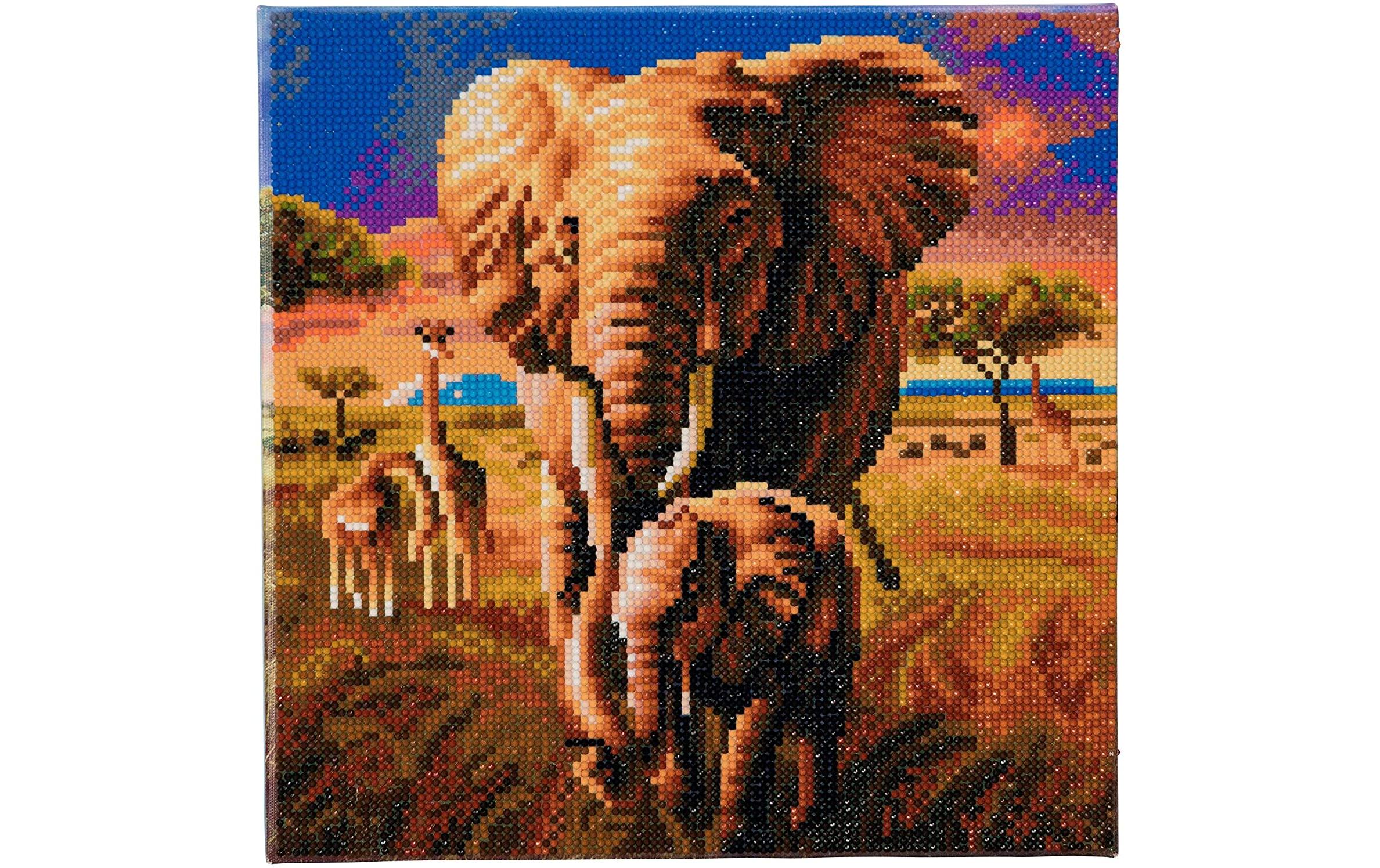 CRAFT Buddy Bastelset Crystal Art Kit Savannah Elephant 30 x 30 cm CRAFT Buddy Bastelset Crystal Art Kit Savannah Elephant 30 x 30 cm