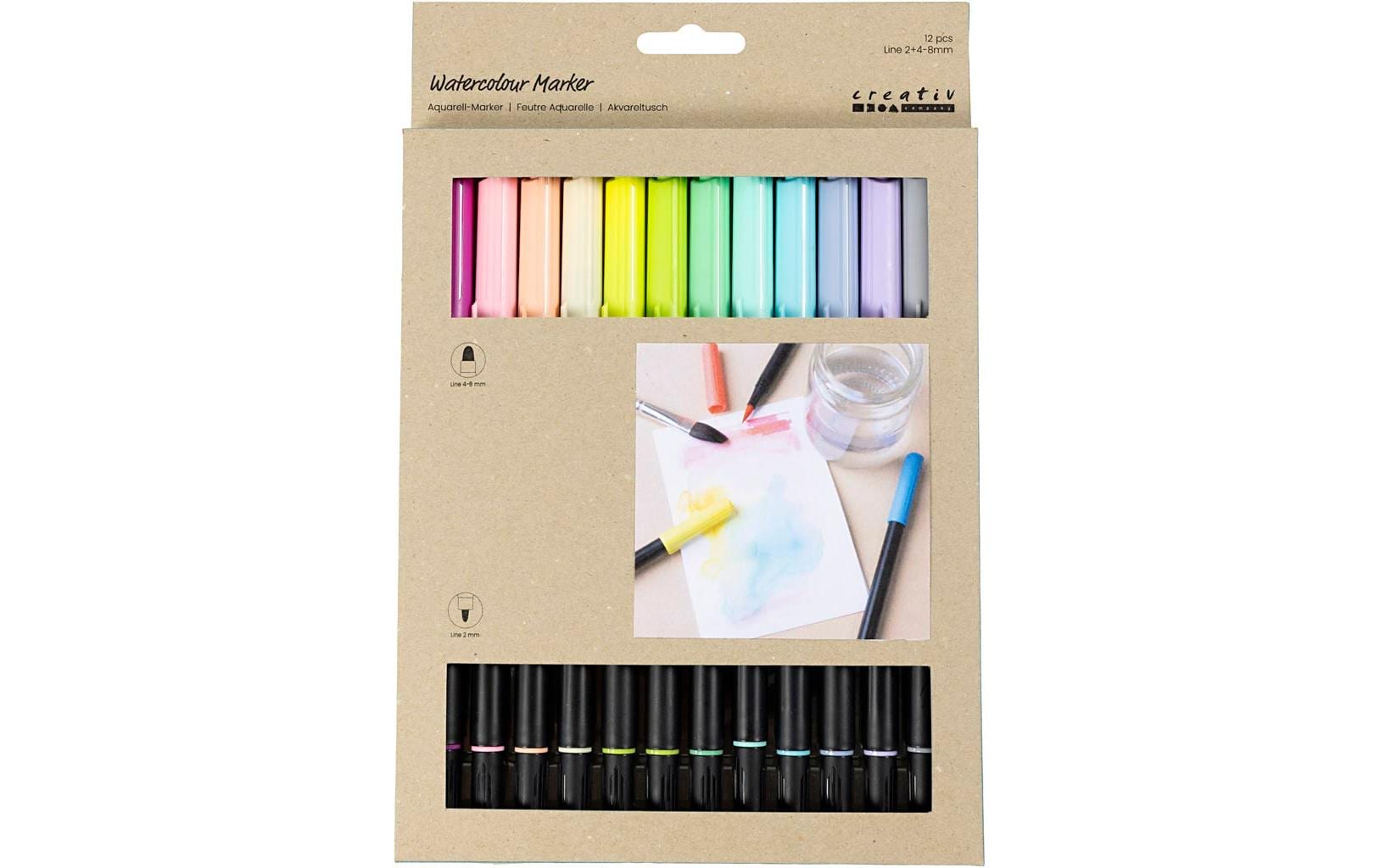Creativ Company Aquarellmarker 2+ 4-8 mm, 12 Stück