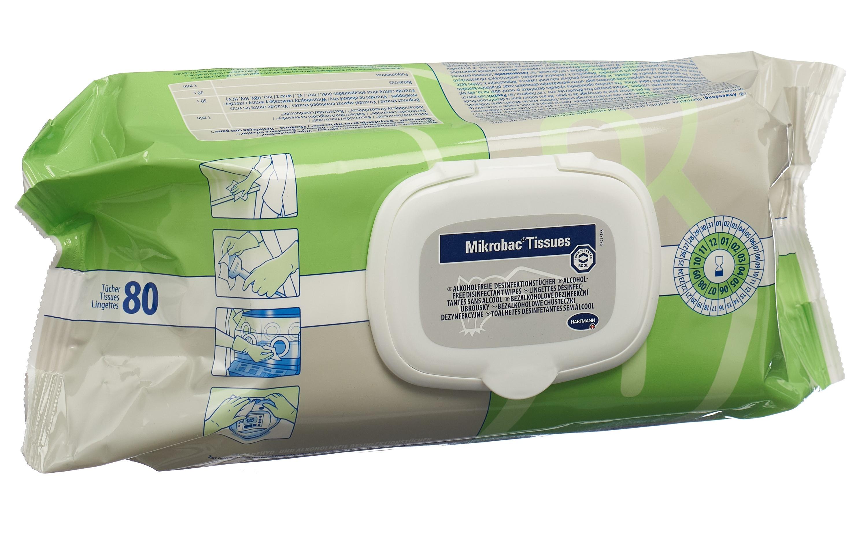 Hartmann Desinfektionstücher Mikrobac 80 Tücher Hartmann Desinfektionstücher Mikrobac 80 Tücher
