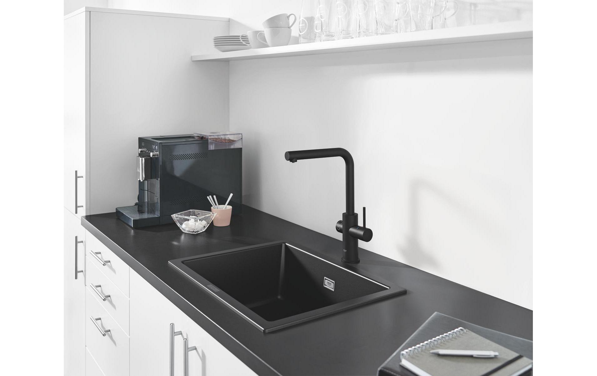 GROHE Küchenarmatur Blue Professional L-Auslauf Samt Schwarz