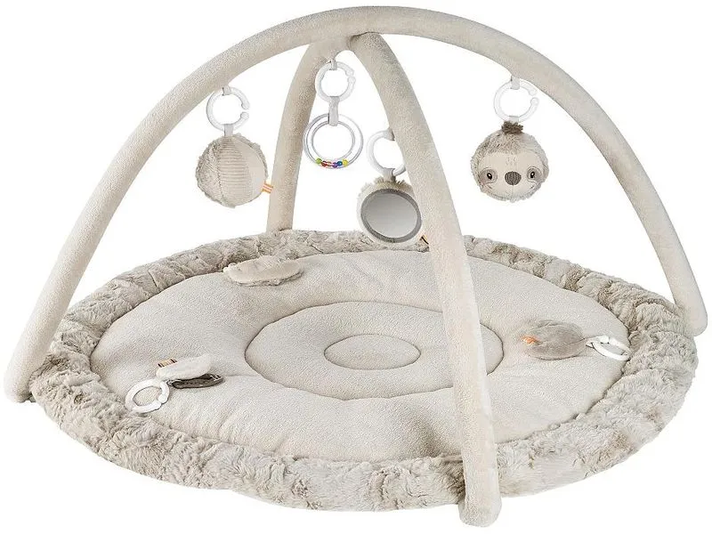 fehn 3-D-Activity-Decke Faultier, Grau/Beige