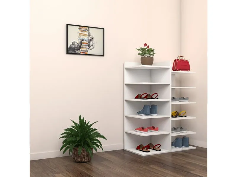 VCM Schuhregal Enosa 60 x 80 cm, Weiss