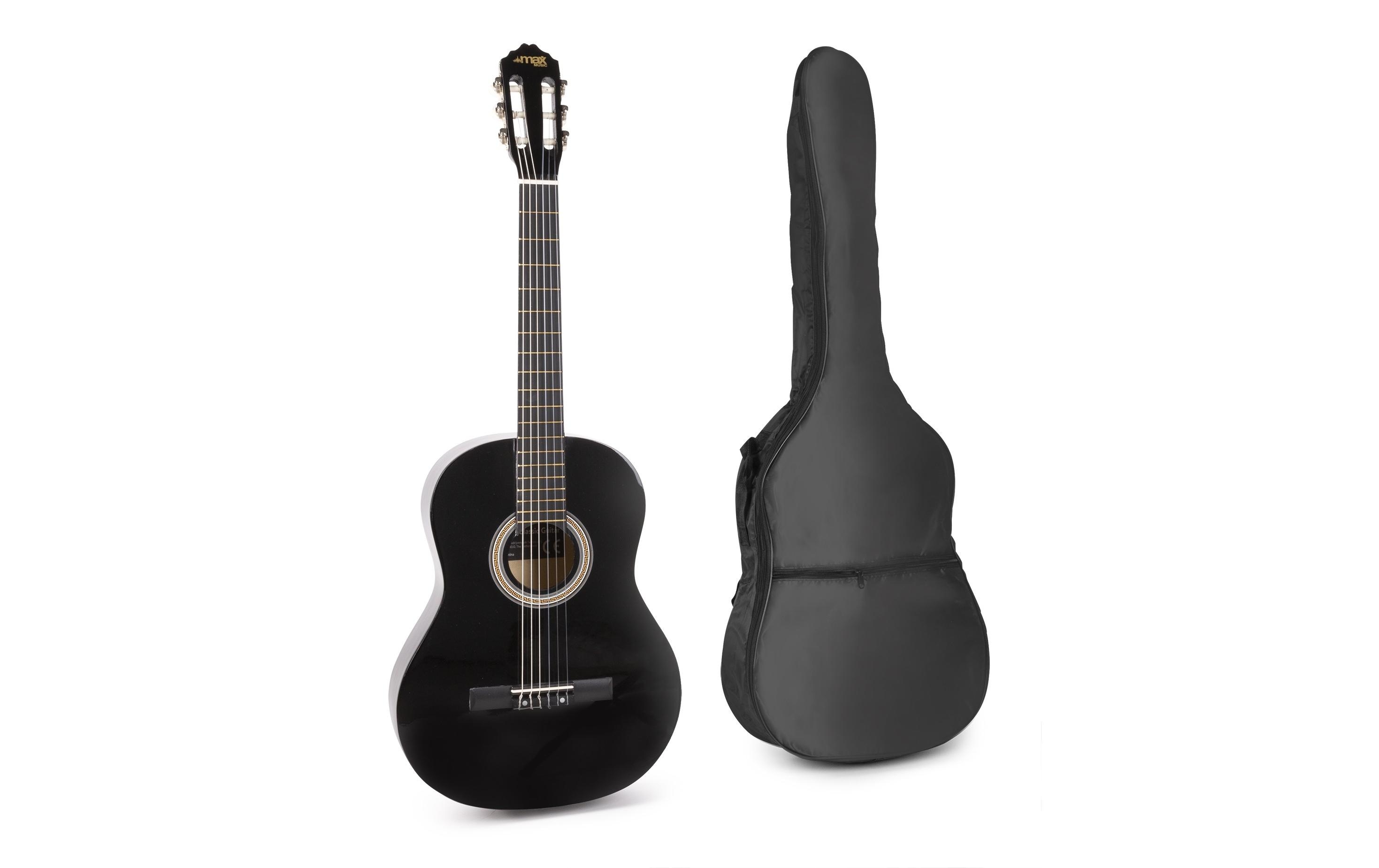 MAX Akustikgitarre SoloArt Set Schwarz