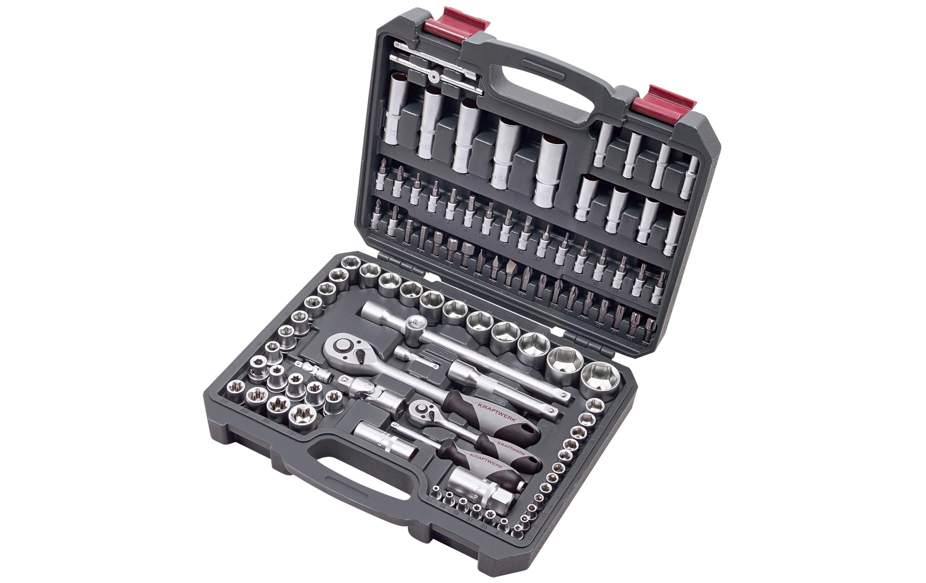 Kraftwerk Steckschlüssel-Set Basic 1/4+1/2 105-teilig Kraftwerk Steckschlüssel-Set Basic 1/4+1/2 105-teilig