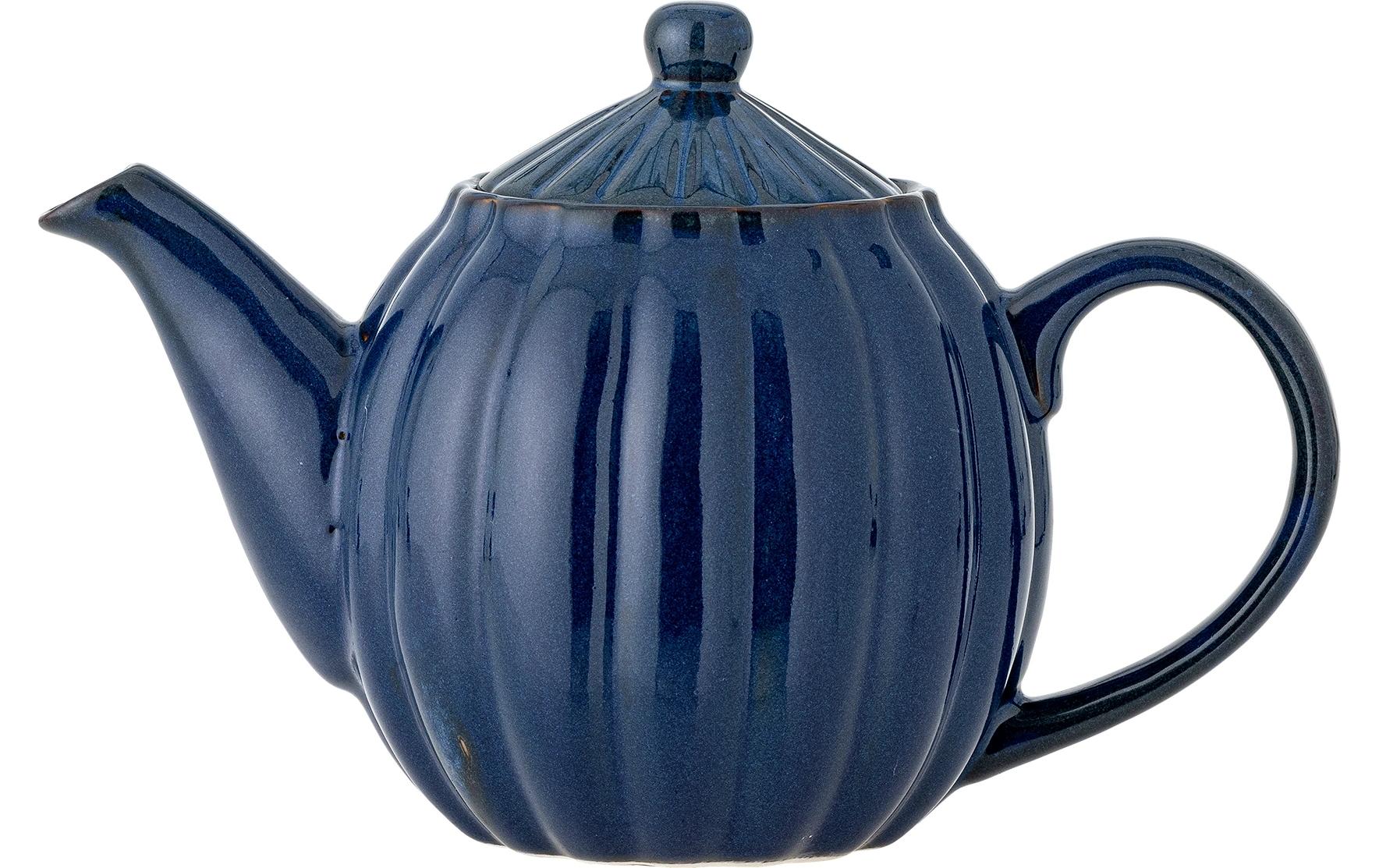 Bloomingville Teekanne Latina, 1 l, Steingut, Blau