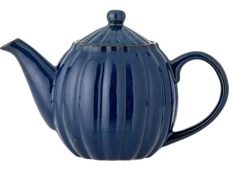 Bloomingville Teekanne Latina, 1 l, Steingut, Blau Bloomingville Teekanne Latina, 1 l, Steingut, Blau