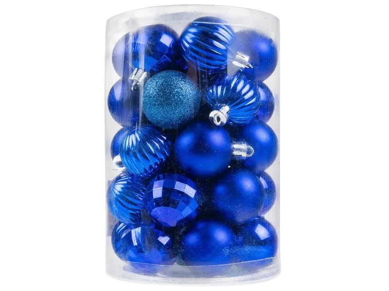 COCON Weihnachtskugel 34 Stück, Royalblau