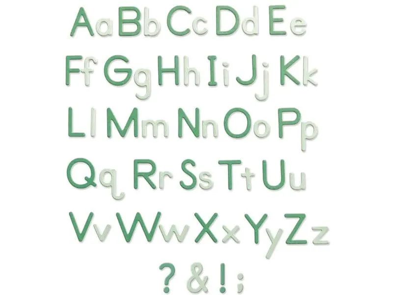 Sizzix Stanzset Essential Type Thinlits 92 Matrizen Sizzix Stanzset Essential Type Thinlits 92 Matrizen