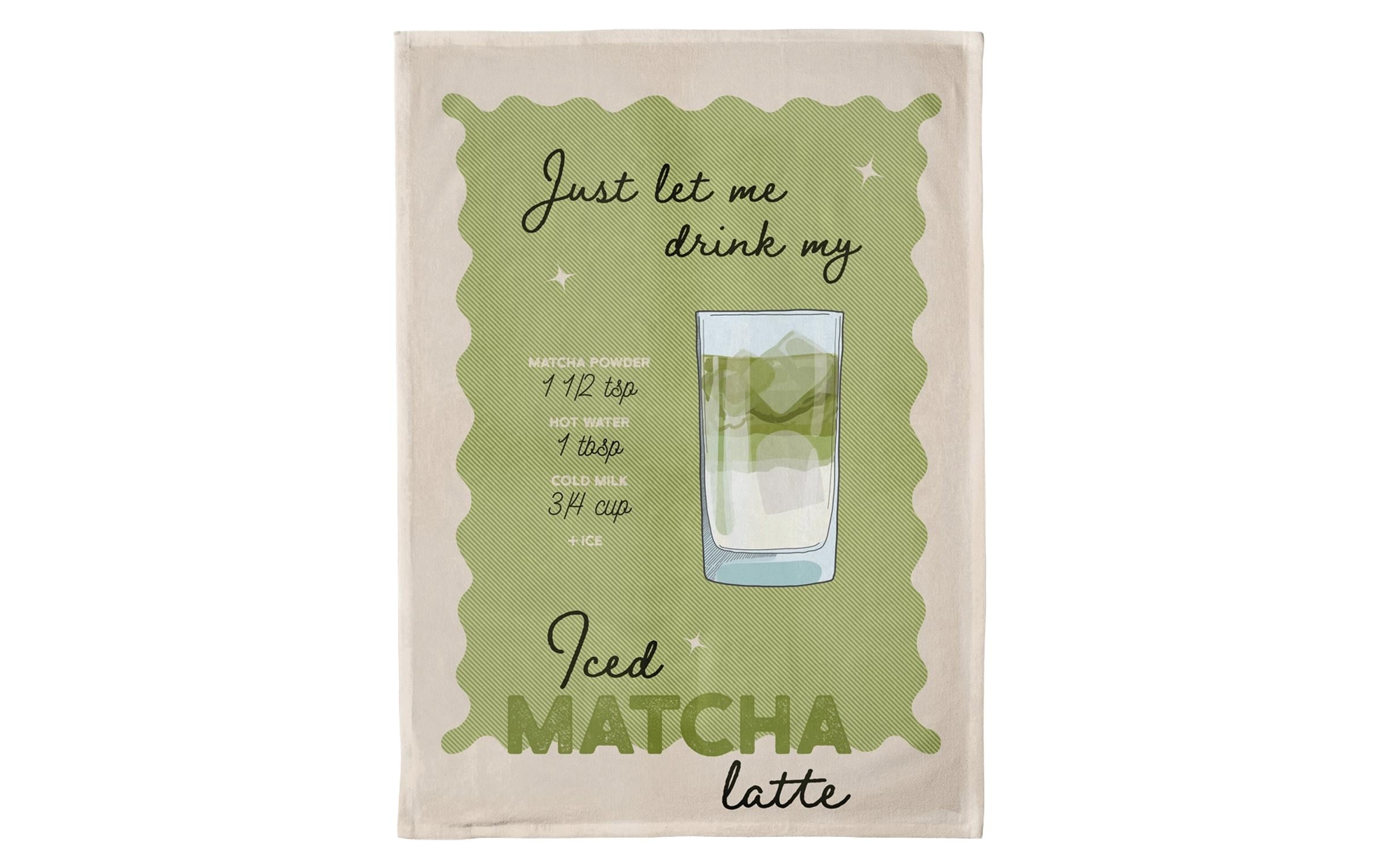 Chic Mic Geschirrtuch Iced Matcha Grün/Beige