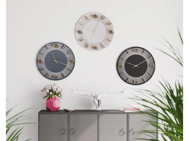 Kare Wanduhr Leonardo Ø 49 cm, Weiss Kare Wanduhr Leonardo Ø 49 cm, Weiss