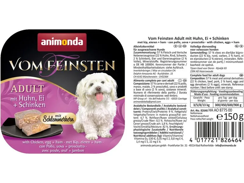 animonda Nassfutter V.Feinsten Schlemmerkern Huhn/Schinken 22 x 150g animonda Nassfutter V.Feinsten Schlemmerkern Huhn/Schinken 22 x 150g