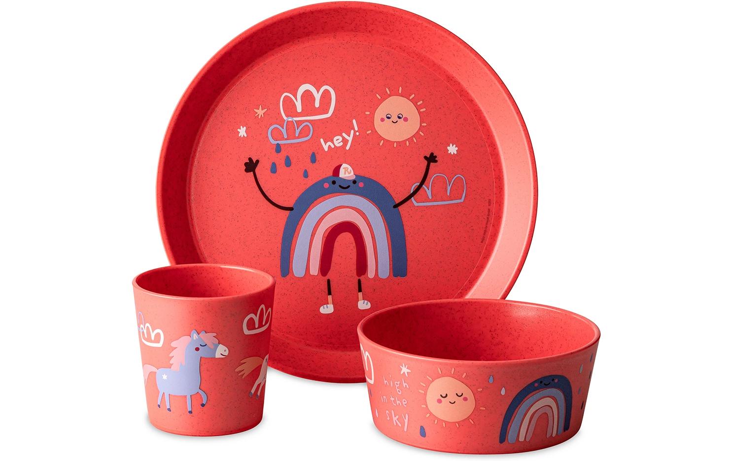 Koziol Kindergeschirrset CONNECT DREAMS coral red Koziol Kindergeschirrset CONNECT DREAMS coral red