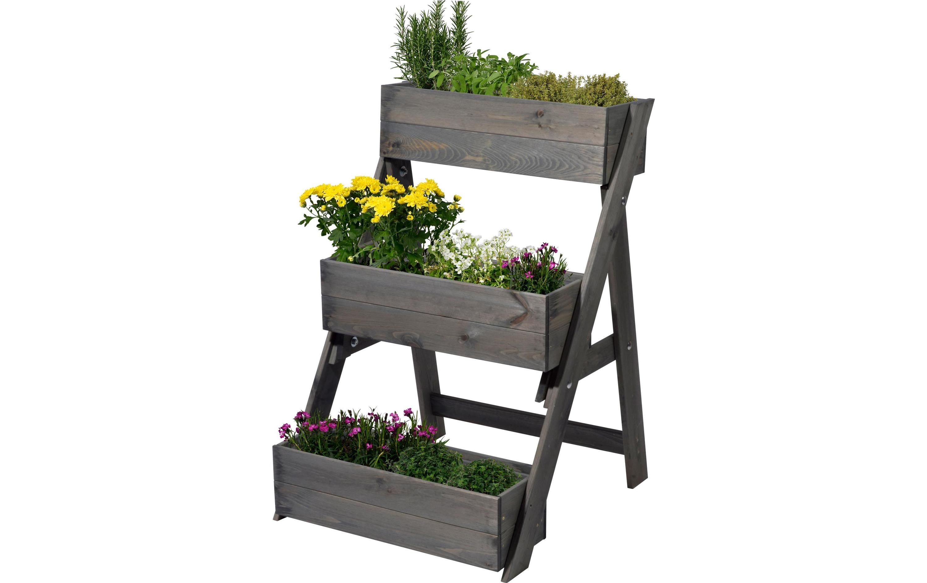 dobar Hochbeet Pflanztreppe 3-stufig dobar Hochbeet Pflanztreppe 3-stufig