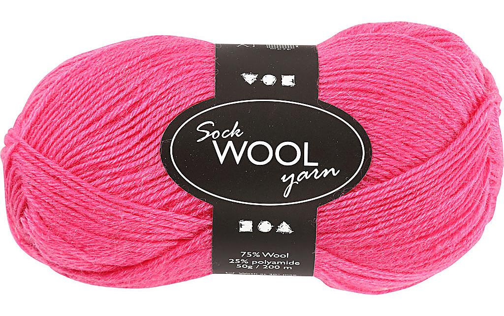 Creativ Company Wolle 50 g für Socken, Pink Creativ Company Wolle 50 g für Socken, Pink