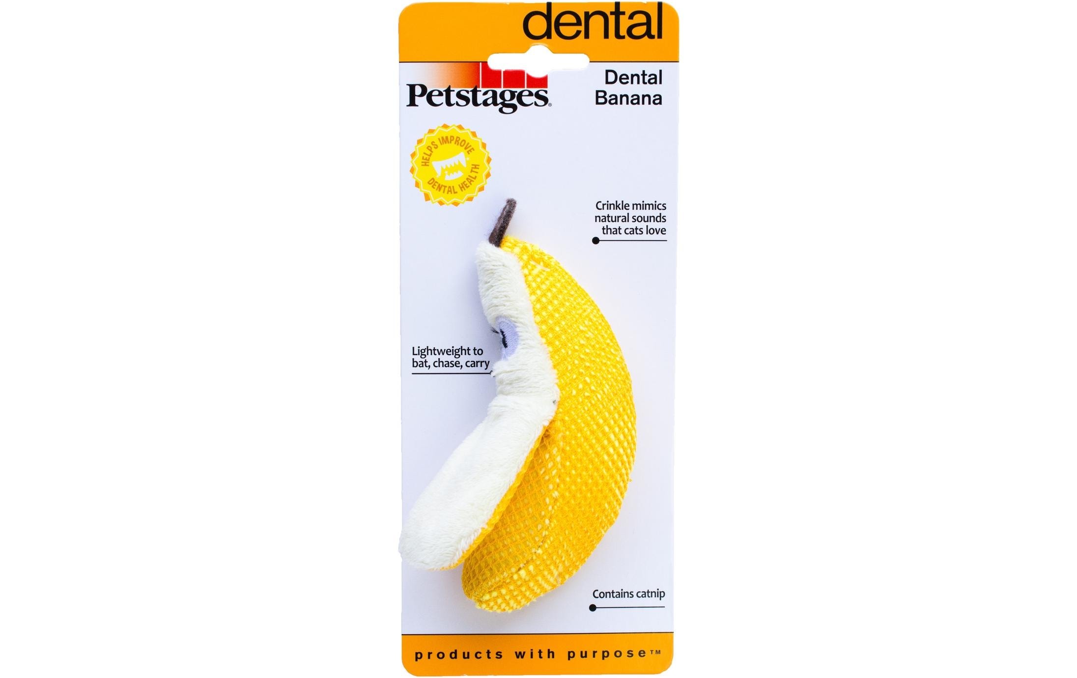 Petstage Katzen-Spielzeug Dental Banana Yelllow