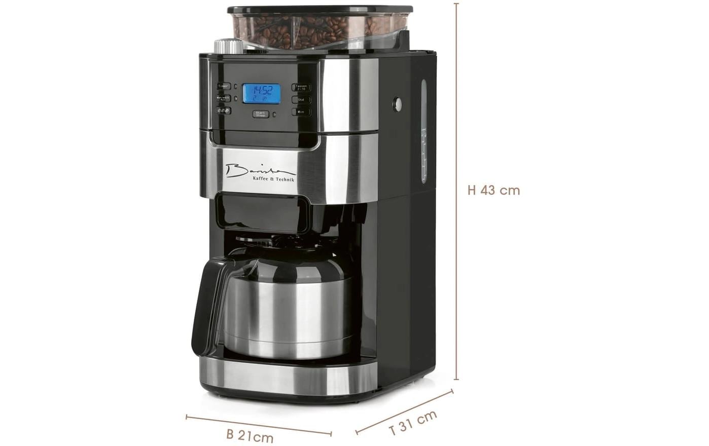 Barista Filterkaffeemaschine 30380 Schwarz/Edelstahl