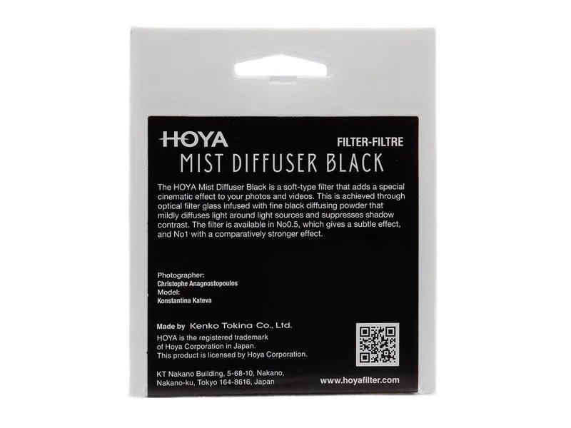 Hoya Objektivfilter Mist Diffuser Black No0.5 – 62 mm Hoya Objektivfilter Mist Diffuser Black No0.5 – 62 mm