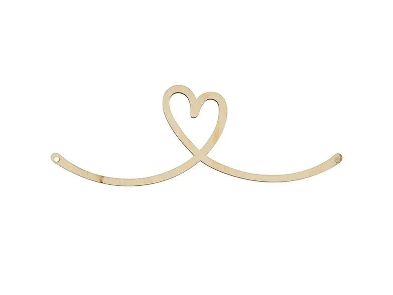 Rico Design Holzartikel Herz 26 x 11 cm, magnetisch Rico Design Holzartikel Herz 26 x 11 cm, magnetisch