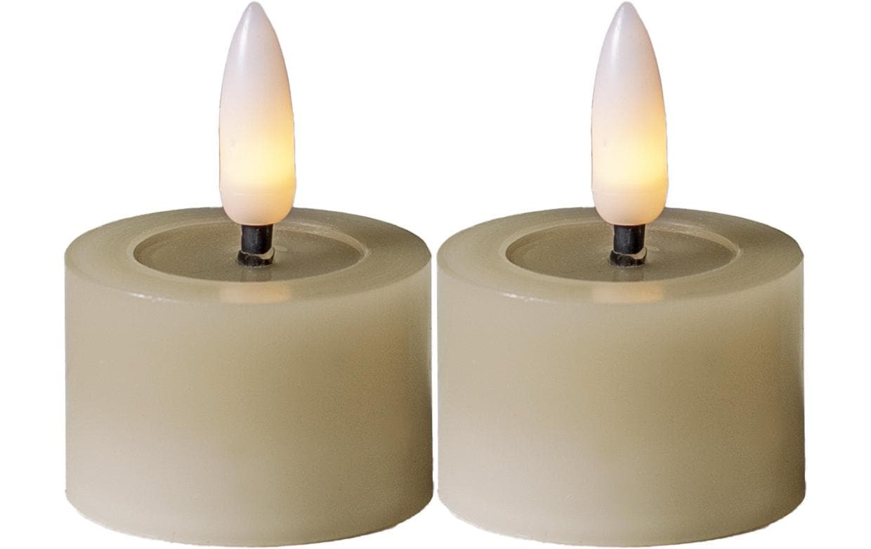 Star Trading LED Teelichter Set 2 Pack Flow 5 cm – Beige Star Trading LED Teelichter Set 2 Pack Flow 5 cm – Beige