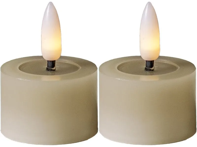Star Trading LED Teelichter Set 2 Pack Flow 5 cm – Beige