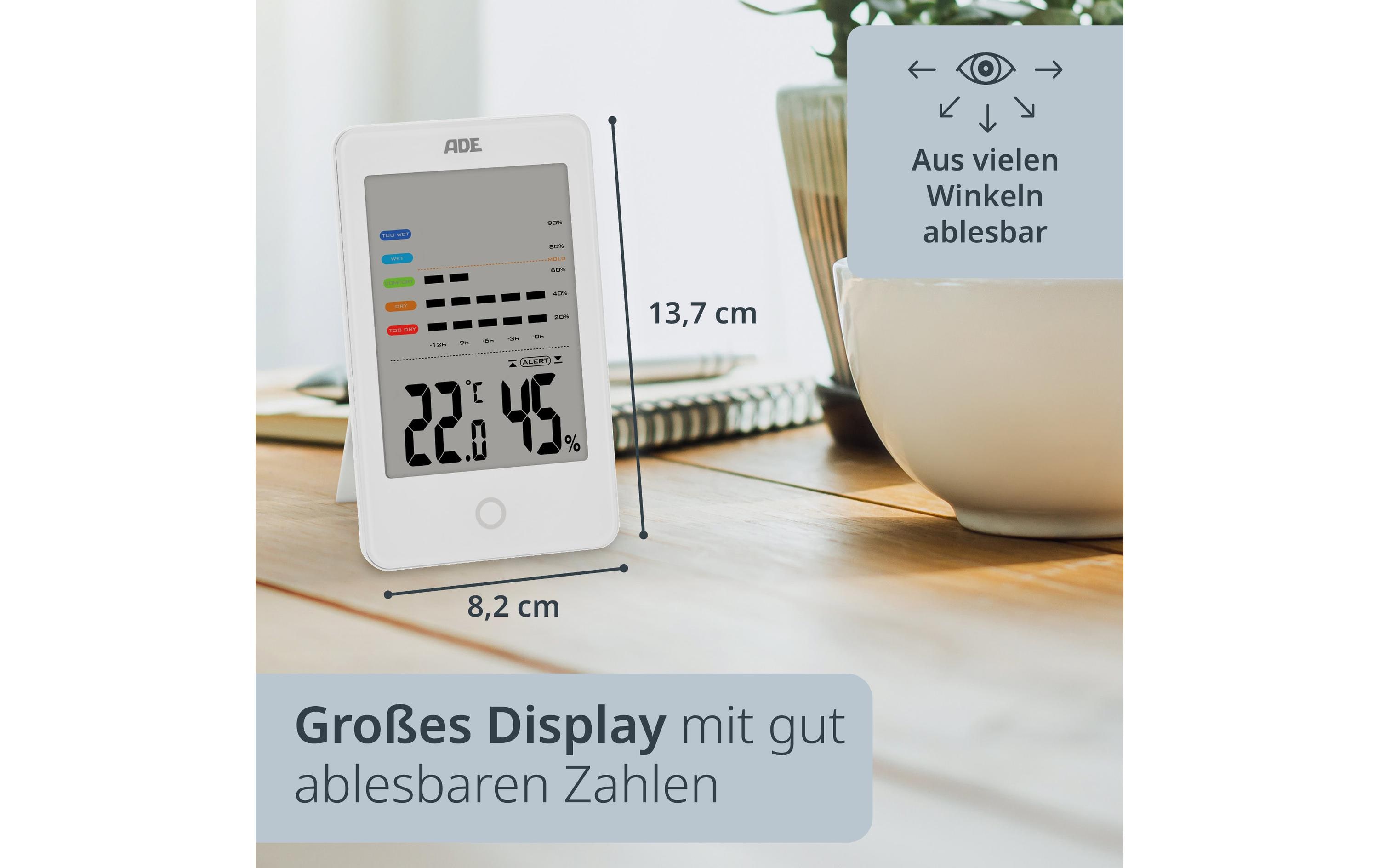 ADE Thermo-/Hygrometer digital Weiss