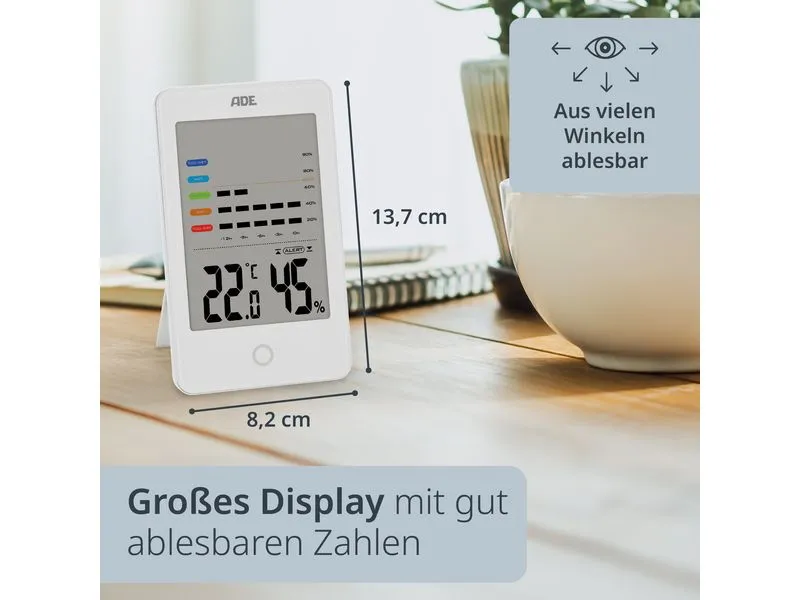 ADE Thermo-/Hygrometer digital Weiss