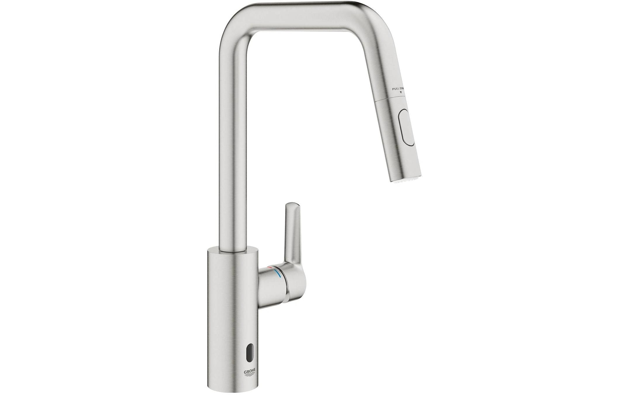 GROHE Küchenarmatur Start 3/8, Supersteel, herausziehbar