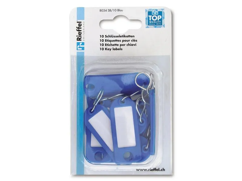 Robert Rieffel Schlüsselanhänger 2.2 x 5.5 cm, 10 Stück, Blau Robert Rieffel Schlüsselanhänger 2.2 x 5.5 cm, 10 Stück, Blau