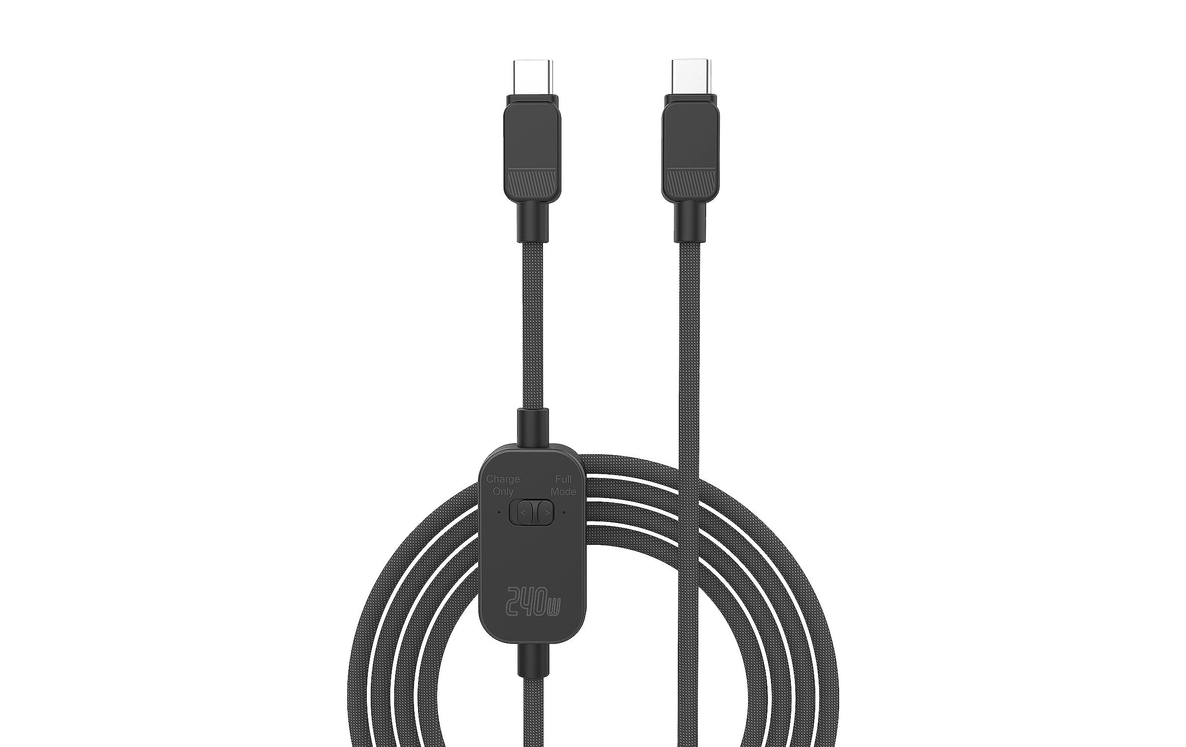 4smarts USB-C Kabel PrivacyCord 240W 1.2m, schwarz