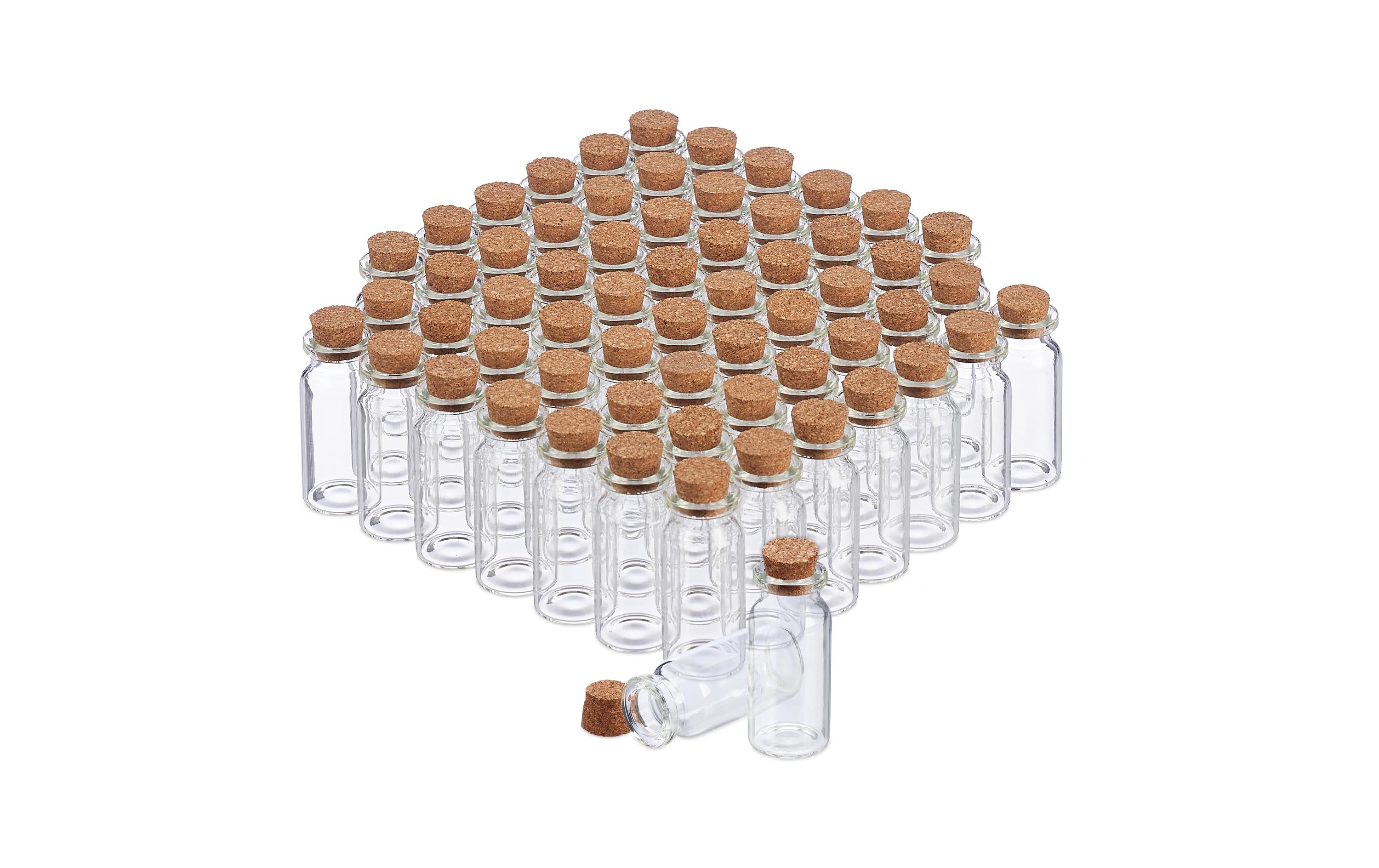 relaxdays Einmachflasche 10 ml, 60 Stück