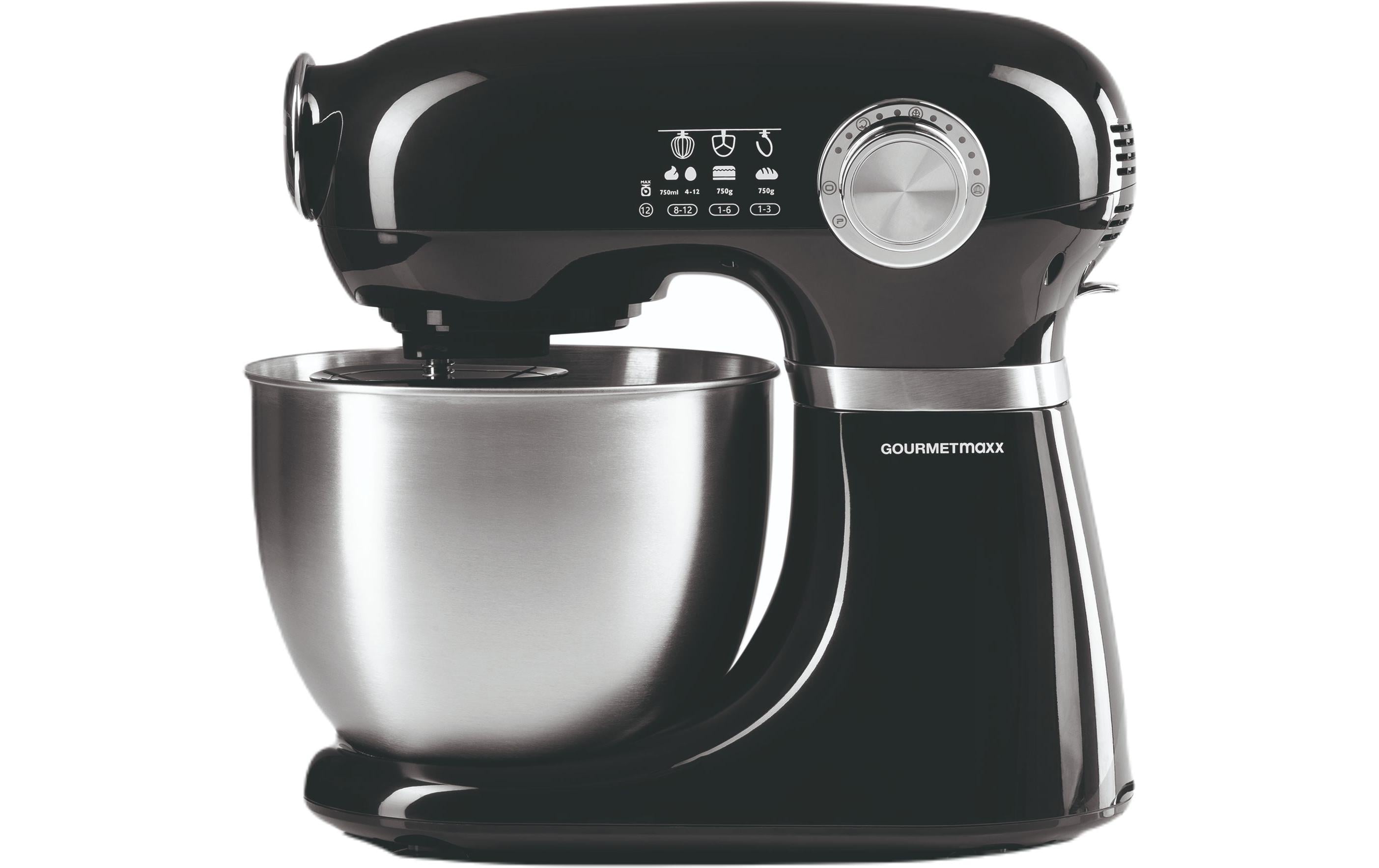 GOURMETmaxx Küchenmaschine Schwarz