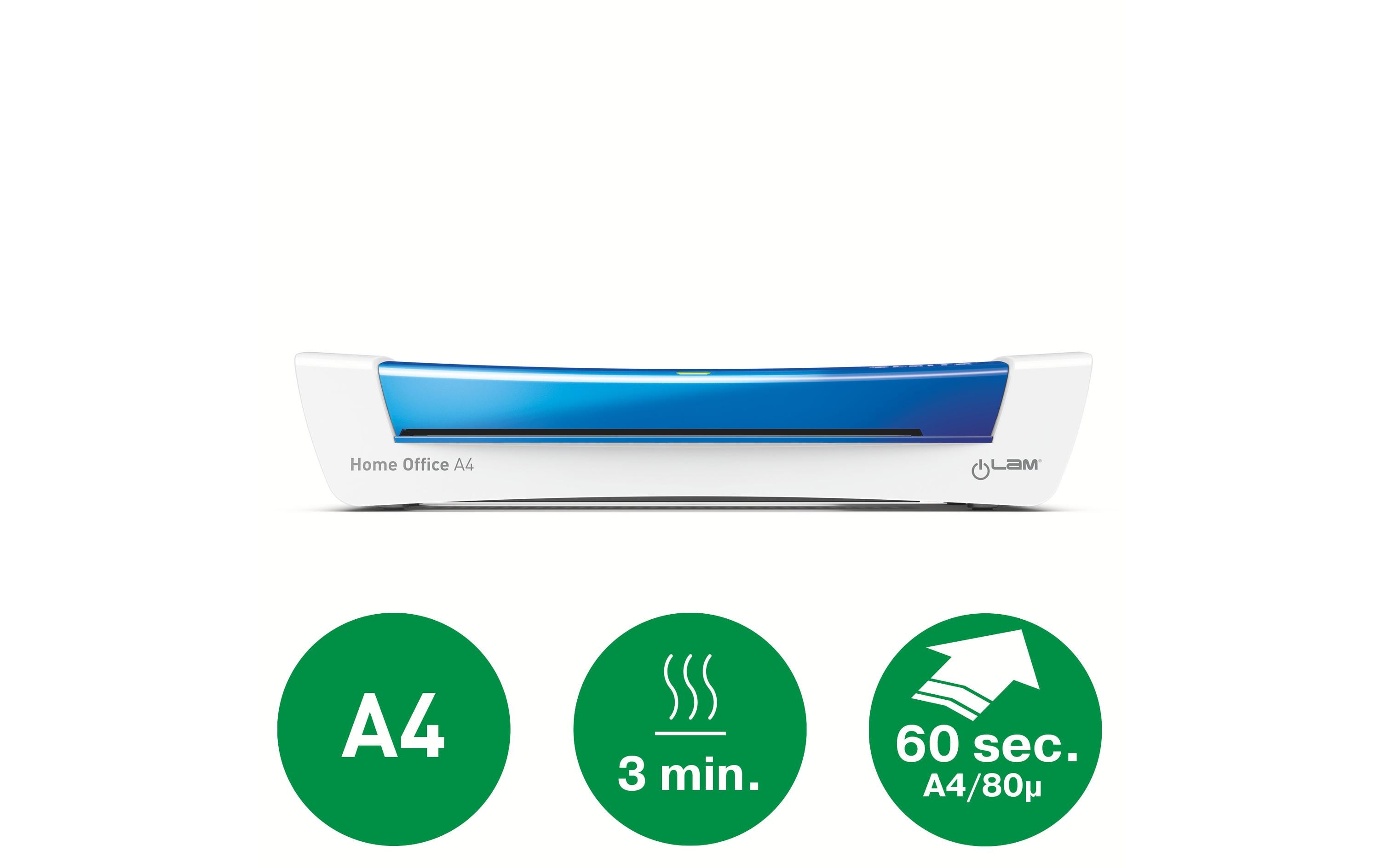 Leitz Bürogeräte Laminiergerät iLAM Home Office A4 125 µm Blau