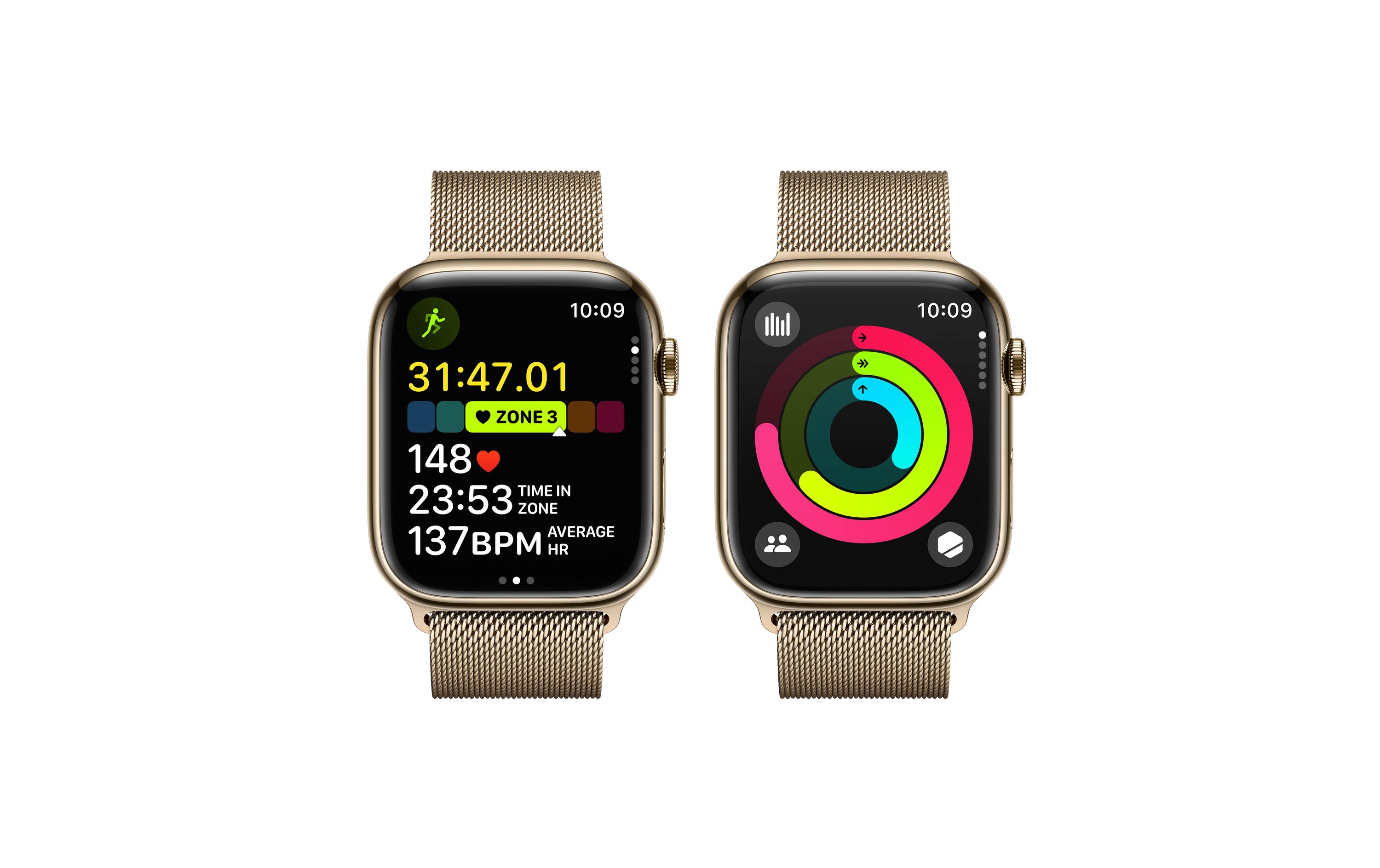 Apple Watch Series 9 45 mm LTE Gold Milanaise Loop