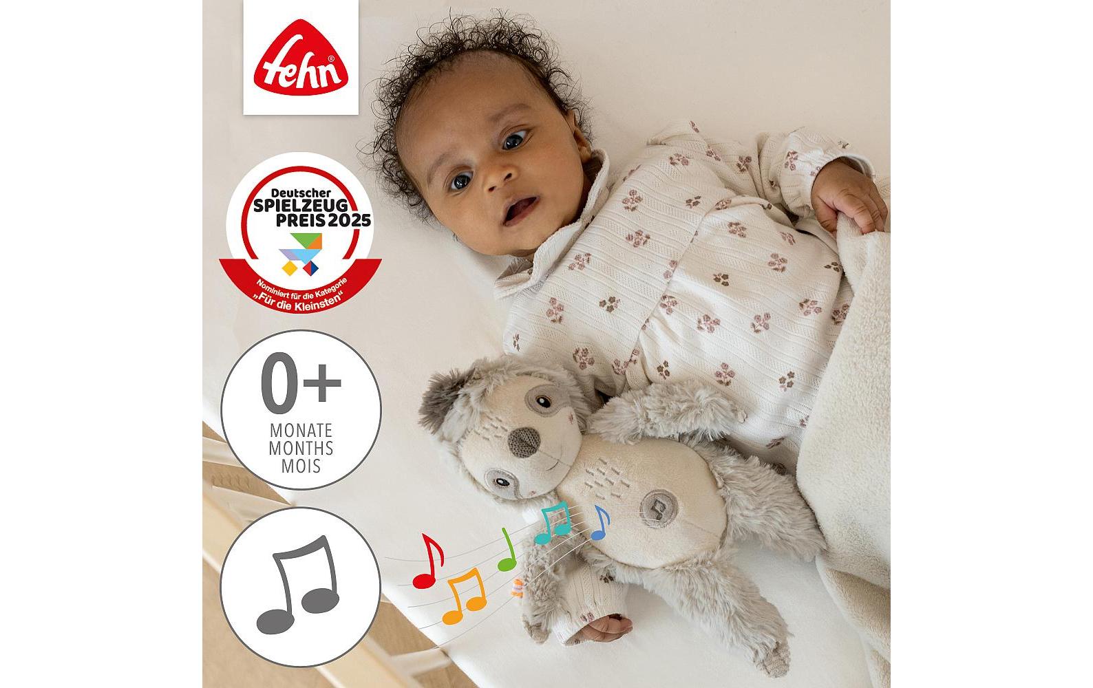 fehn Einschlafhilfe Faultier Grau/Beige