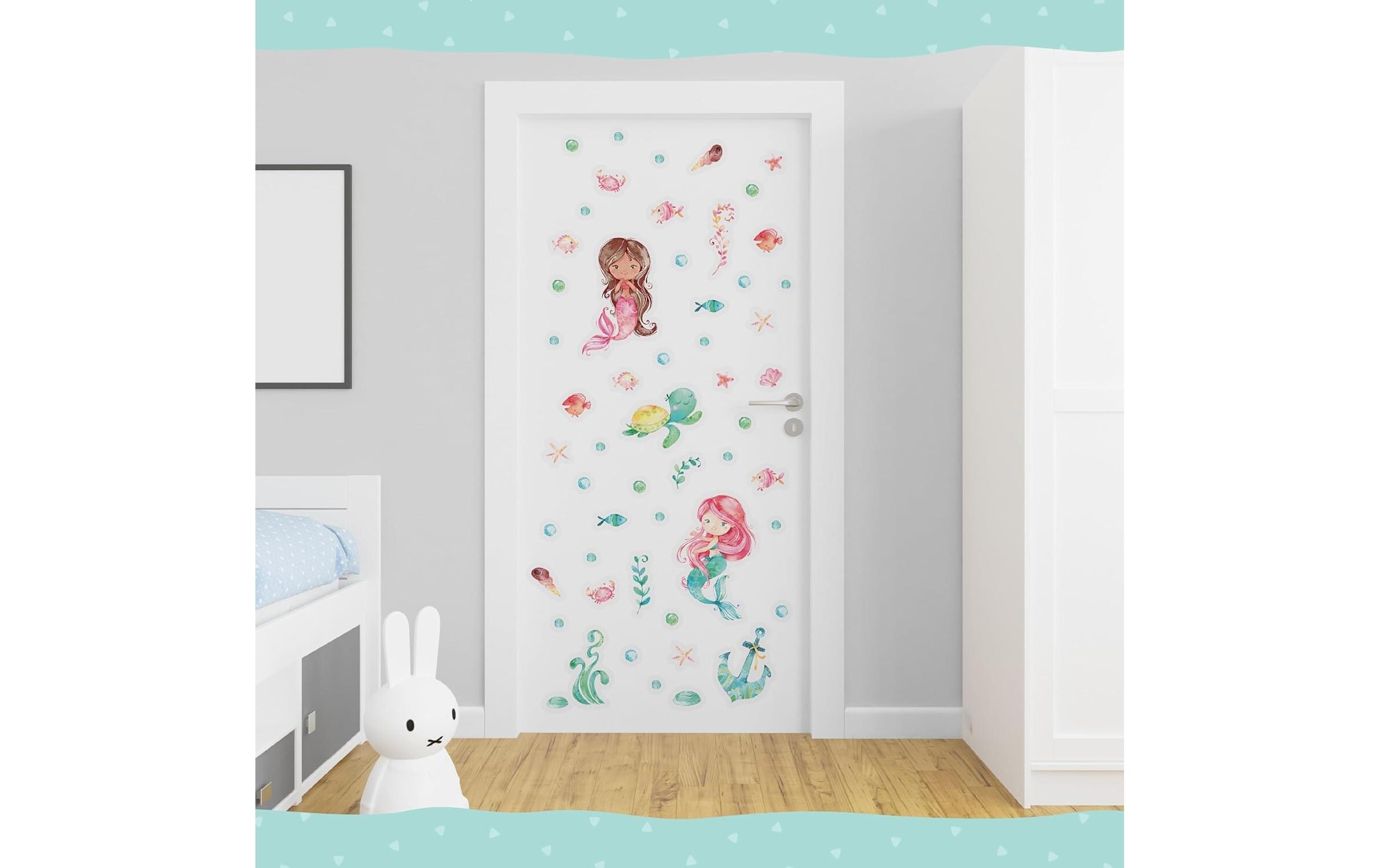 Papierdrachen Wandtattoo-Set Meerjungfrau