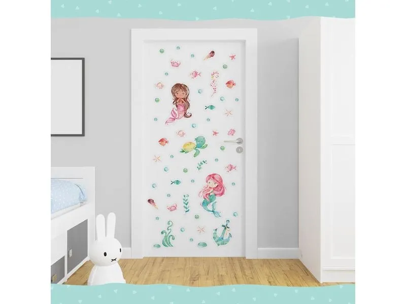 Papierdrachen Wandtattoo-Set Meerjungfrau Papierdrachen Wandtattoo-Set Meerjungfrau