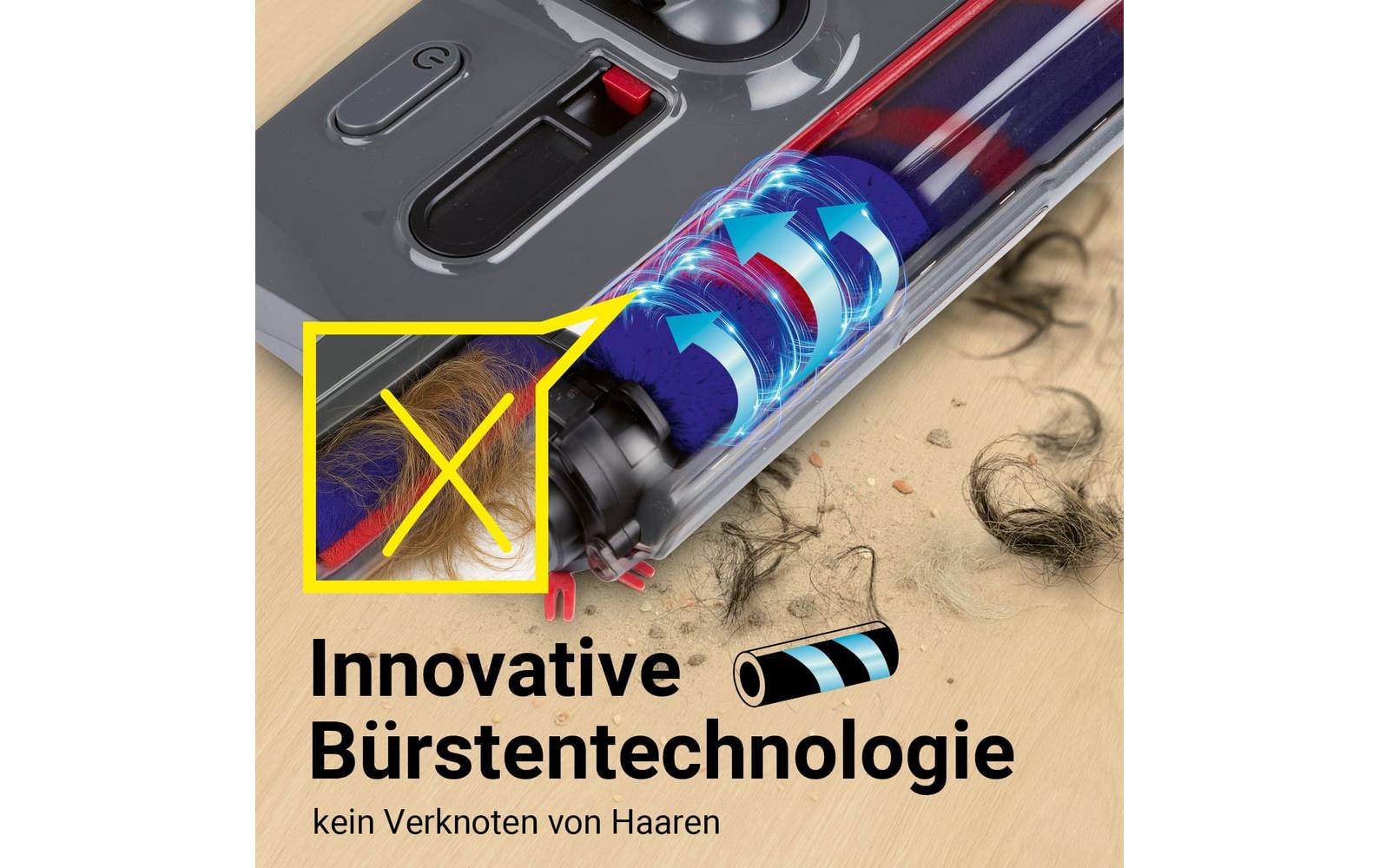 CLEANmaxx Akku-Besen 15 W, USB-C, LED