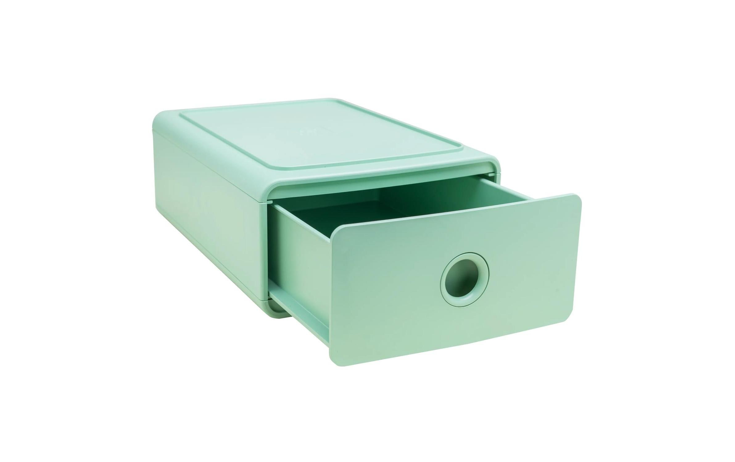 Exacompta Schubladenbox Tiny Box AutentiK, A5+, 1 Schublade, Salbei