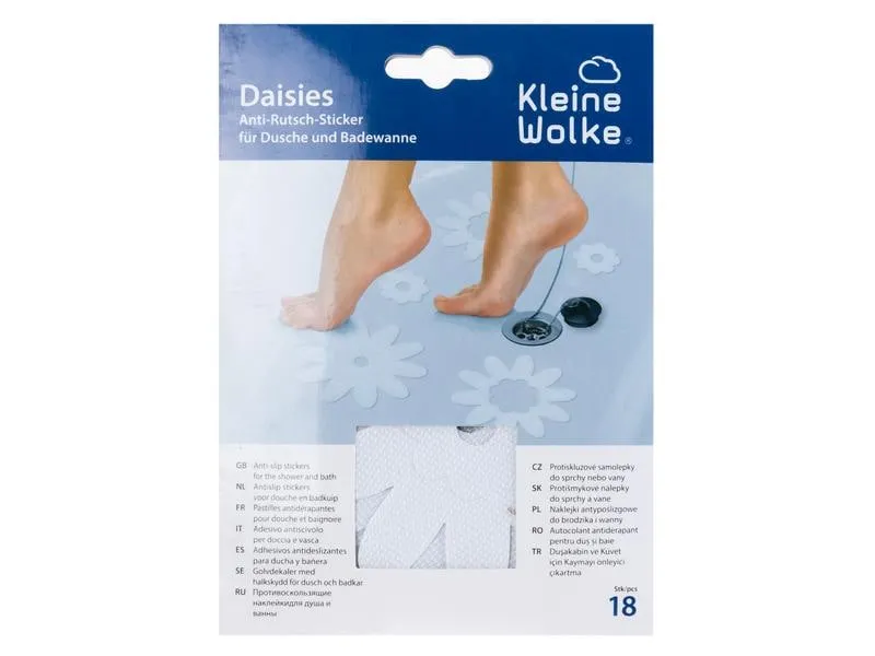 Kleine Wolke Antirutsch-Sticker Daisies 18 Stück, Transparent Kleine Wolke Antirutsch-Sticker Daisies 18 Stück, Transparent