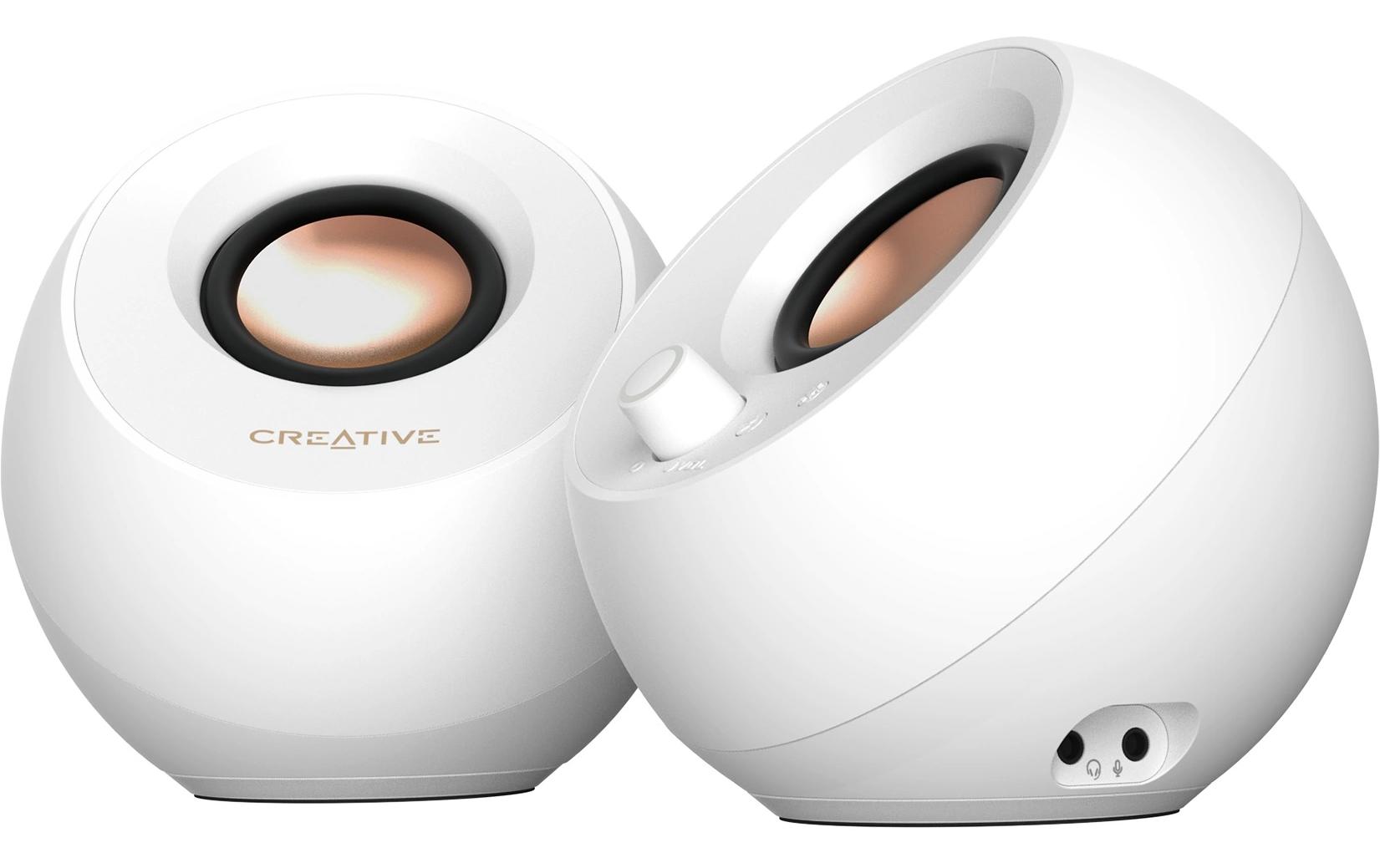 CREATIVE PC-Lautsprecher Pebble Pro weiss