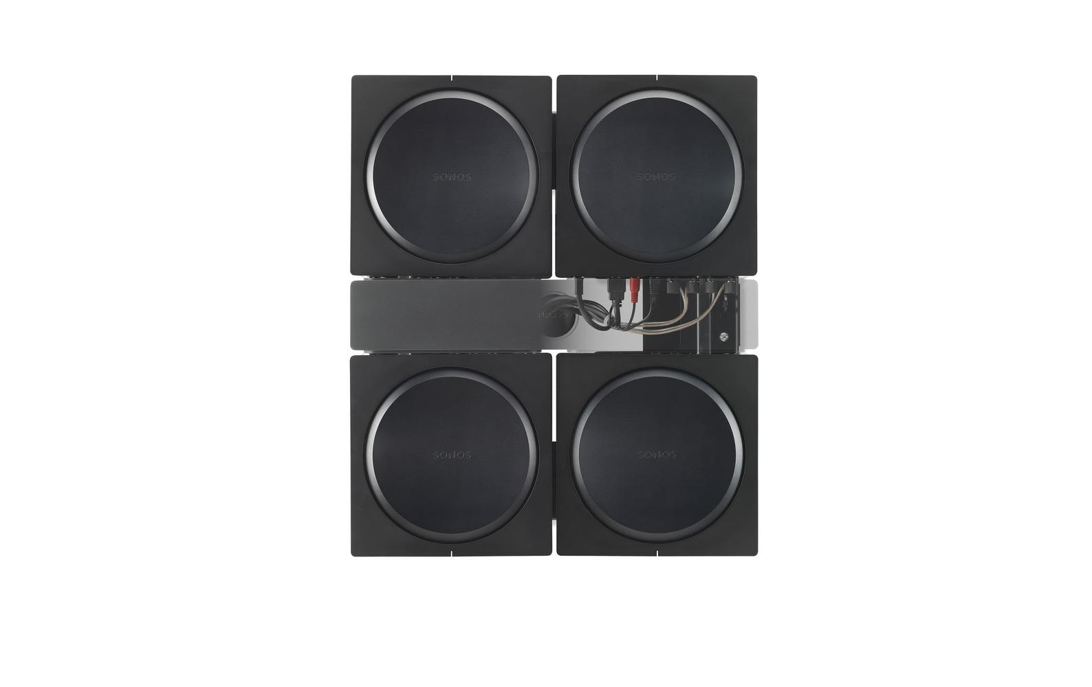 Flexson Wandhalterung 4x Sonos Amp Schwarz Flexson Wandhalterung 4x Sonos Amp Schwarz