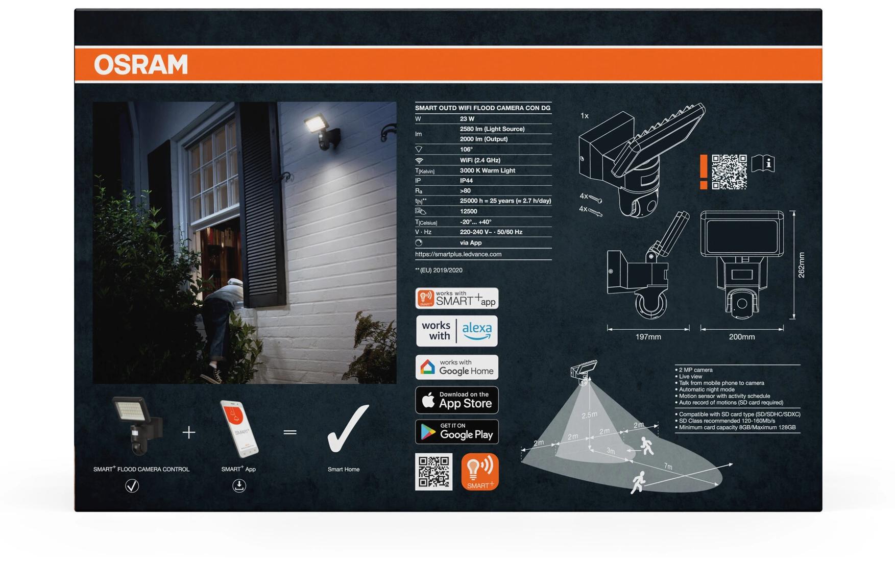 OSRAM Strahler SMART+ Wifi Flood Auto Cam