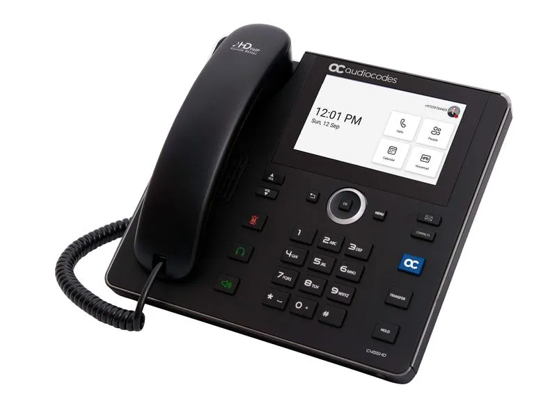 Audiocodes Tischtelefon C455HD Microsoft Teams Schwarz