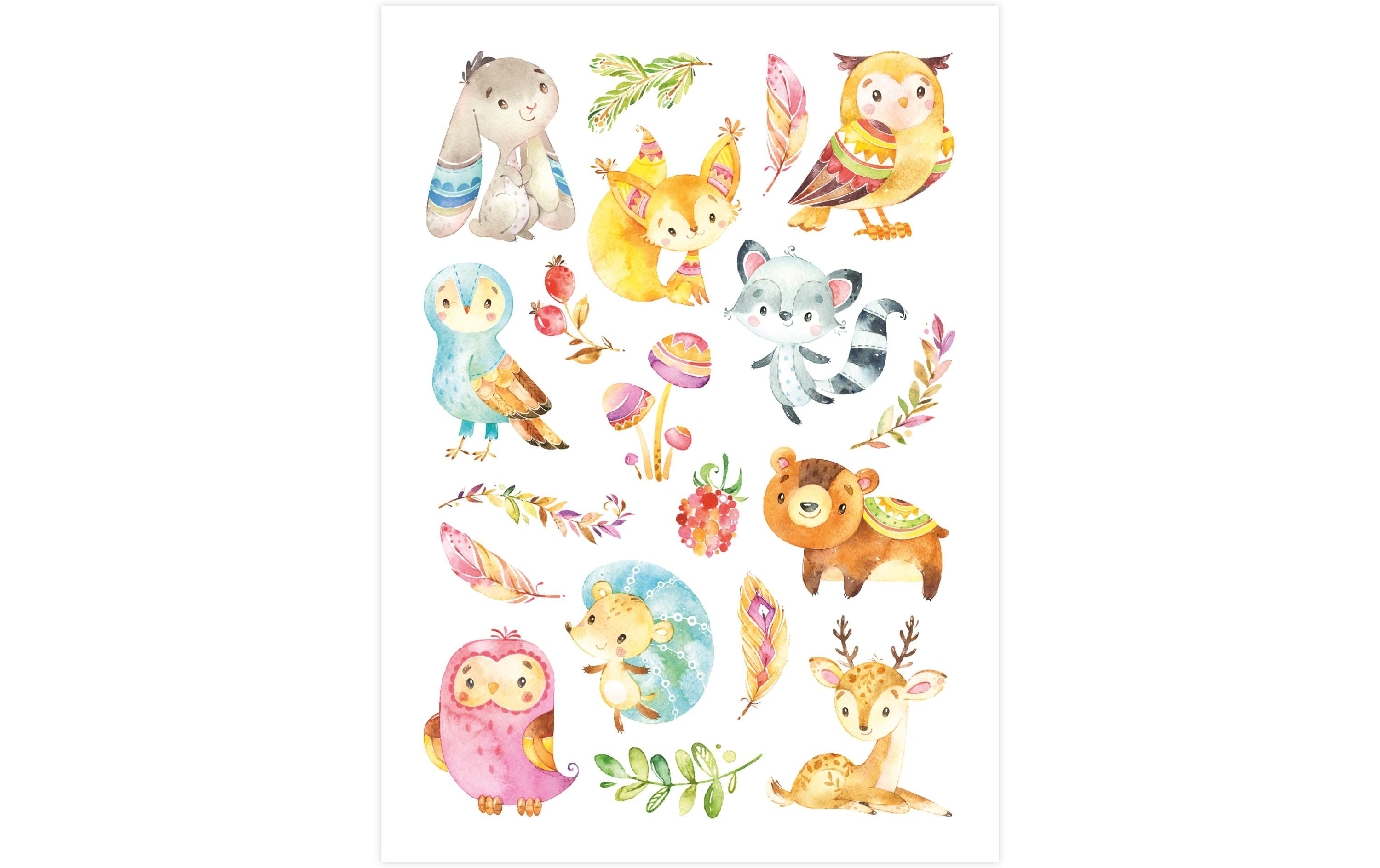 Papierdrachen Tattoo Set Feen und Trolle