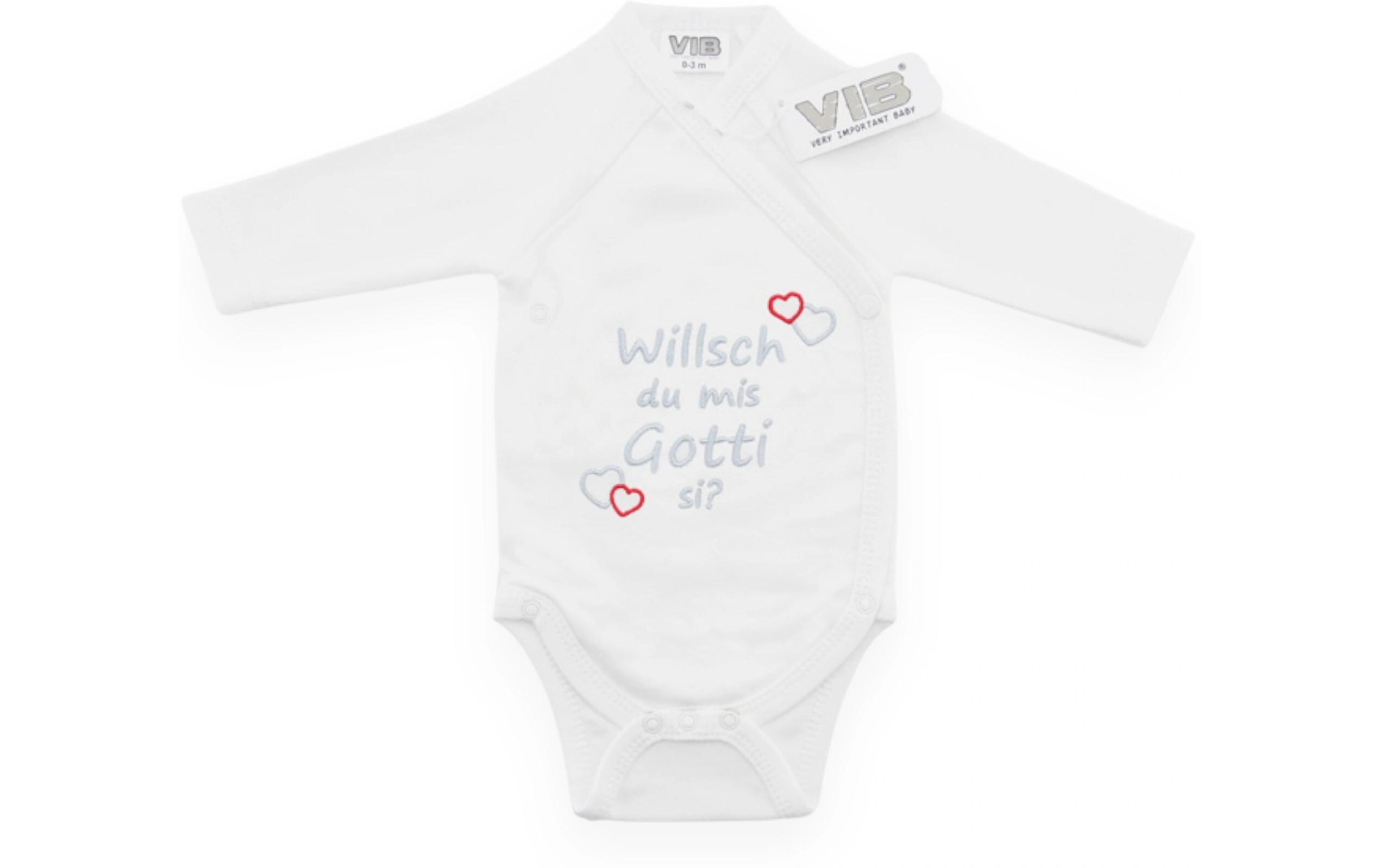 Very Important Baby Body Willsch du mis Gotti si? Weiss
