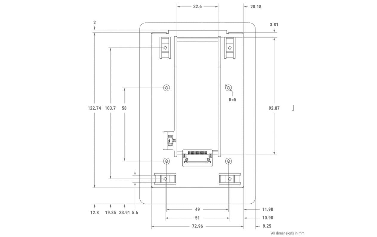 Raspberry Pi Touchscreen Raspberry Pi Touch Display 2 (5 Portrait)