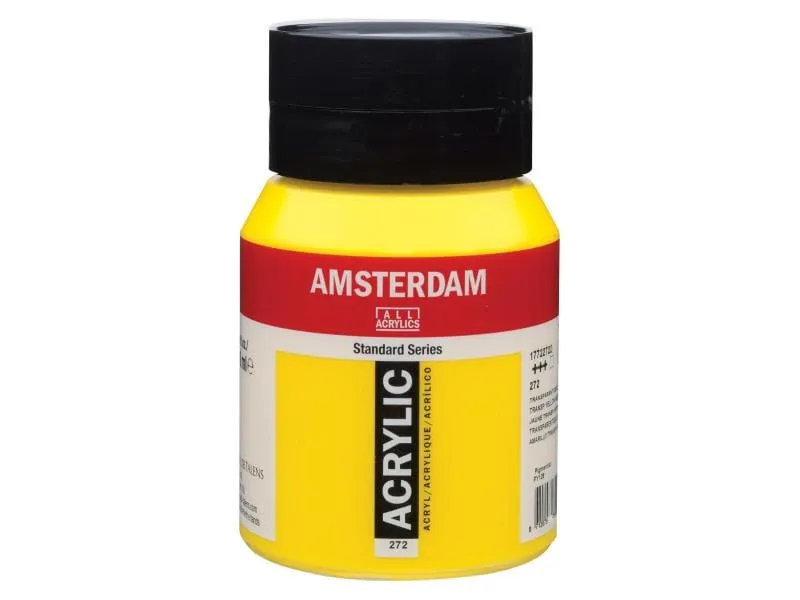 Amsterdam Acrylfarbe Standard 272 Gelb transparent, 500 ml Amsterdam Acrylfarbe Standard 272 Gelb transparent, 500 ml