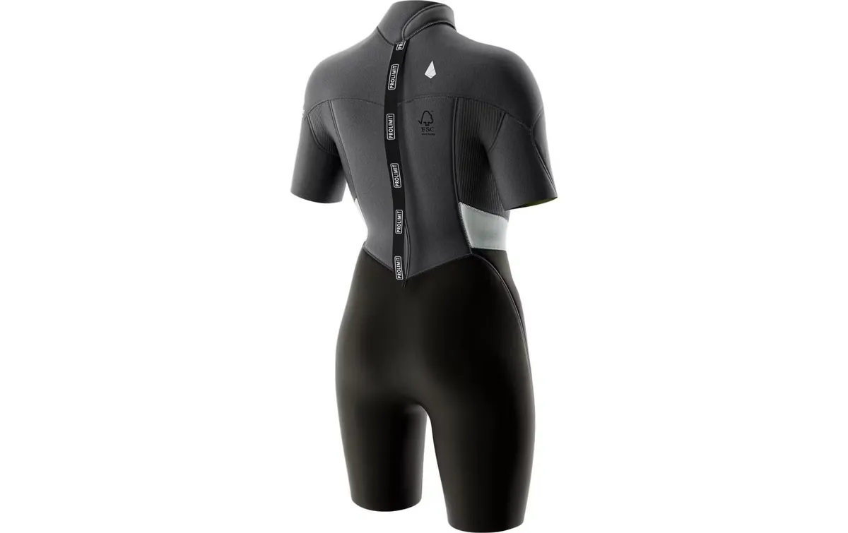 Prolimit Neoprenanzug Fire Shorty V-zip 2/2 40, Silber/Grau Prolimit Neoprenanzug Fire Shorty V-zip 2/2 40, Silber/Grau