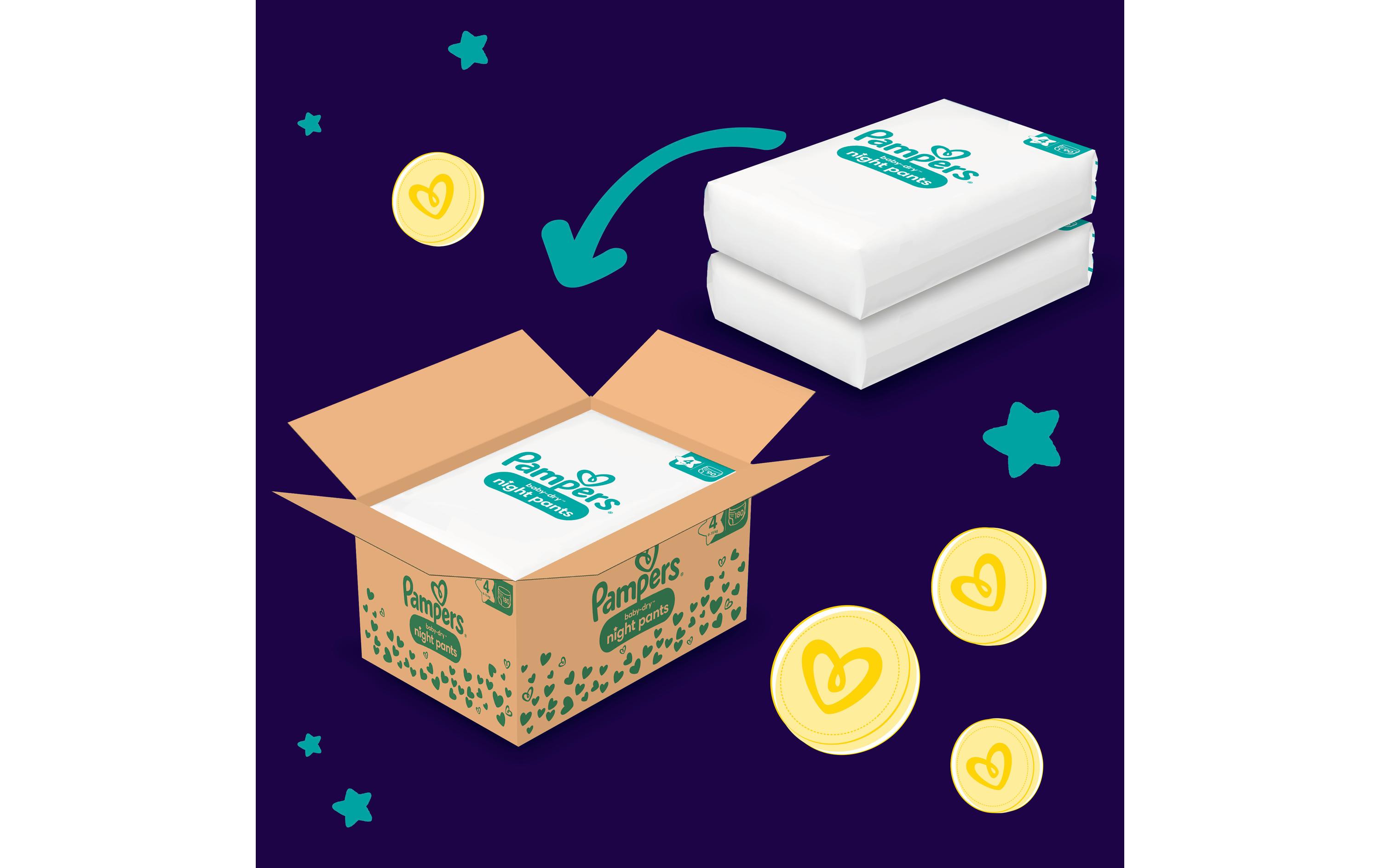 Pampers Nachtwindeln Baby Dry Night Pants Grösse 4 Pampers Nachtwindeln Baby Dry Night Pants Grösse 4